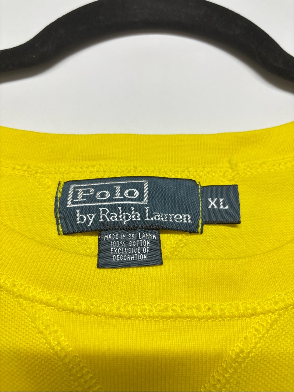 ✨Polo by Ralph Lauren Men’s Yellow Crewneck Sweatshirt Size XL - Picture 9 of 15